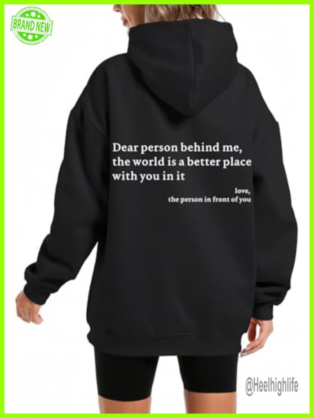 Womens Oversized Graphic Hoodie Sweatshirt Cotton Blend Pullover